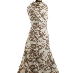 Vařená vlna Art Fbrics hnědá/slon. kost