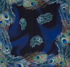 Exkluzivní látka směs vlna merino/angora paví pera