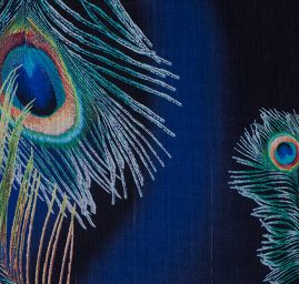 Exkluzivní látka směs vlna merino/angora paví pera