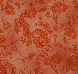 Pružný manšestr motiv čínští draci