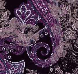 Pružný manšestr kašmírový vzor