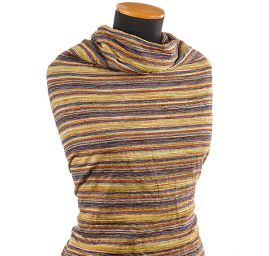 Žakárová kostýmová látka vlna směs hnědobéžová