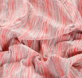 Látka Art Fabrics vlna směs červeno/šedý melír