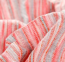 Látka Art Fabrics vlna směs šedočervený melír