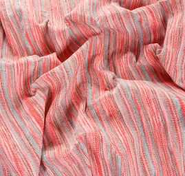 Látka Art Fabrics vlna směs šedočervený melír