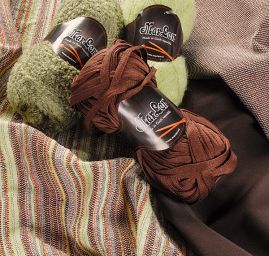 Kostýmová látka vlna směs hnědozelený melír