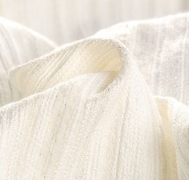 Látka Art Fabrics vlna směs proužky bílá