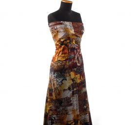 Úplet středně silný koláž hnědý