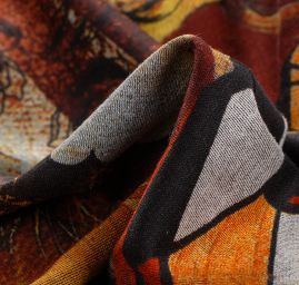 Úplet středně silný koláž hnědý