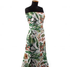 Žoržetová pletenina design MarLen  tisk tropico