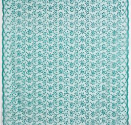 Krajka tylová drobná výšivka smaragdová