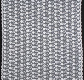 Krajka tylová výšivka květy slonová kost