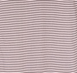 Úplet bavlna směs černé proužky růžový