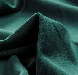 Samet pružný velur mat lahvově zelený