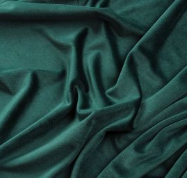 Samet pružný velur mat lahvově zelený