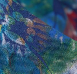 Žákárová látka vzor květy oboustranná