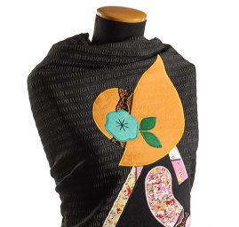 Kreativní textilní aplikace panenka velká