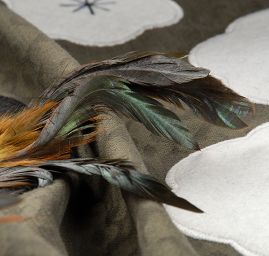 Kreativní textilní aplikace motýl