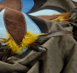 Kreativní textilní aplikace motýl