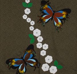 Kreativní textilní aplikace motýl