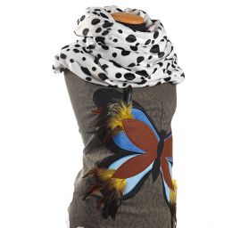 Kreativní textilní aplikace motýl