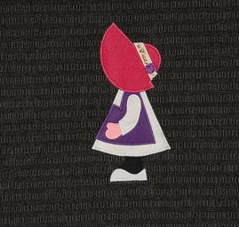 Kreativní textilní aplikace panenky modrá/růžová