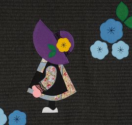 Kreativní textilní aplikace panenka