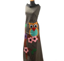 Kreativní textilní aplikace sova/strom 