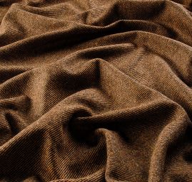 Vlněná kostýmová látka hnědočerná tweed