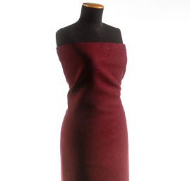 Vlněná kabátová látka vínové barvy oboustranná