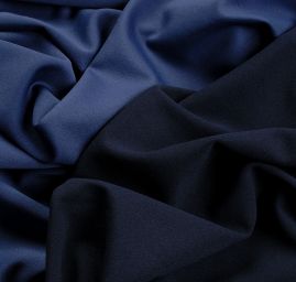 Pletenina úplet scuba crepe oboustranný modrá/stř.modrá