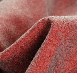 Flauš vlna směs oboustranná červeno/šedá