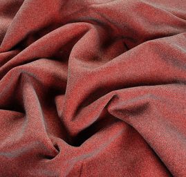 Flauš vlna směs oboustranná červeno/šedá