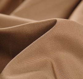 Bavlněná pružná látka khaki hnědá keprová vazba