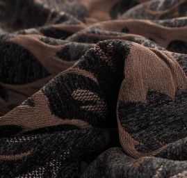 Dekorační látka s rorkovým vzorem černohnědá