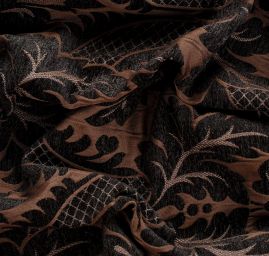 Dekorační látka s rorkovým vzorem černohnědá
