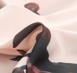 Žoržetová pletenina design MarLen tisk opice