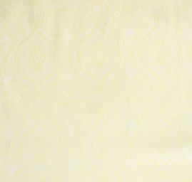 Žakárová látka vzor ornament žlutá smetanová