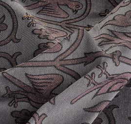 Replika historické tkaniny Arras fialová/šedá