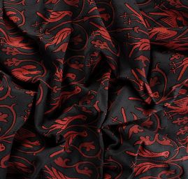 Replika historické tkaniny Arras růžová/modrá