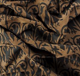 Replika historické tkaniny Arras temně tyrkysová