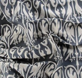 Replika historické tkaniny Arras modrá/šedá