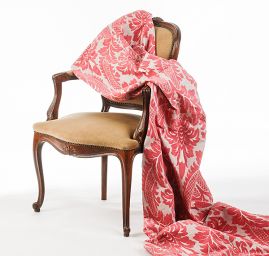 Replika historické tkaniny Rokoko růžová/rex