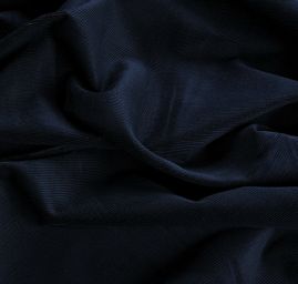 Pružný manšestr tmavě modrý na hnědém podkladě