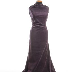 Pružný manšestr fialovovínový/starorůžový