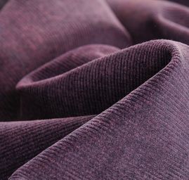 Pružný manšestr fialovovínový/starorůžový
