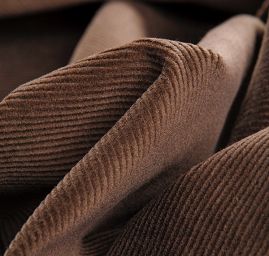 Pružný manšestr hnědý