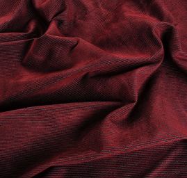 Pružný manšestr červenomodrý