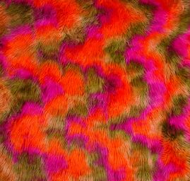 Imitace kožešiny dlouhý vlas oranžovorůžová