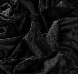 Látka s jemným vlasem podobna kožešině černá